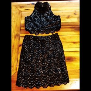 Gianni Bini (GB teen)—2 piece sequined set